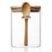 MOLADRI 15 oz450 ml Glass Storage Canister with with Airtight Lid Cute Clear Decorative Container Jar with Wooden Spoon for Coffee Spice Candy Salt Cookie Condiment Sugar Matcha Tea Overnight Oats