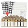 Talented Kitchen 24Pack Glass Spice Jars 4 Oz Square Bottles Gold Metal Caps Refillable Shaker Pour Lids 284 Preprinted Stickers Seasoning Organizer for White Gold Kitchen Organization