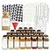 Talented Kitchen Spice Jars 24Pack 6 oz Glass Jars with Gold Shaker Lids 328 Preprinted Labels Silicone Funnel Seasoning Organizer for Kitchen Storage