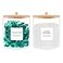 TIPGO Glass Jars for Laundry Room Organization Laundry Pods Container with 27 Labels Detergent Holder with Bamboo Lid Cute Storage Jars Set of 2