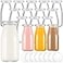 Zubebe 12 Pack 6 oz Glass Jars with 24 Lids Mini Yogurt Jars for Pudding Jams Overnight Oats DIY Crafts Party Favors Gift Ideas