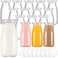Zubebe 12 Pack 6 oz Glass Jars with 24 Lids Mini Yogurt Jars for Pudding Jams Overnight Oats DIY Crafts Party Favors Gift Ideas