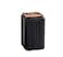 YYW Food Storage Canister Square Ceramic Cookie Jars Kitchen Canister with Airtight Lid Good for Coffee Bean Tea Spices or Snacks Storage BlackLarge