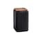 YYW Food Storage Canister Square Ceramic Cookie Jars Kitchen Canister with Airtight Lid Good for Coffee Bean Tea Spices or Snacks Storage BlackLarge