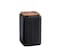 YYW Food Storage Canister Square Ceramic Cookie Jars Kitchen Canister with Airtight Lid Good for Coffee Bean Tea Spices or Snacks Storage BlackLarge