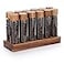 JUXYES Set of 12 Single Dose Coffee Bean Storage Tubes with Wooden Stand and Lids Dosing Glass Vials for Coffee Storage Coffee Bean Container Cellars Espresso Bean Canisters Set 2 fl oz