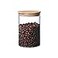 MOLFUJ 960 ML 32 FL Oz Glass Storage Container with Wood Lid Stackable Clear Decorative Organizer Bottle Canister Pantry Jar with Air Tight Wooden Lid for Food Coffee Candy Sugar Salt Tea