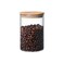 MOLFUJ 960 ML 32 FL Oz Glass Storage Container with Wood Lid Stackable Clear Decorative Organizer Bottle Canister Pantry Jar with Air Tight Wooden Lid for Food Coffee Candy Sugar Salt Tea