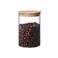 MOLFUJ 960 ML 32 FL Oz Glass Storage Container with Wood Lid Stackable Clear Decorative Organizer Bottle Canister Pantry Jar with Air Tight Wooden Lid for Food Coffee Candy Sugar Salt Tea