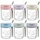 LANDNEOO 6 Pack Overnight Oats Containers with Lids and Spoons 16 oz Glass Mason Overnight Oats Jars Large Capacity Airtight Jars for Milk Cereal Fruit
