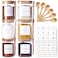 CZSZYGHBAO 6 Pack Glass Jars with Bamboo Lid and Spoons 17Oz27Oz Borosilicate Glass Jars with 132 Pantry Labels for Coffee Beans Tea Sugar More