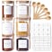 CZSZYGHBAO 6 Pack Glass Jars with Bamboo Lid and Spoons 17Oz27Oz Borosilicate Glass Jars with 132 Pantry Labels for Coffee Beans Tea Sugar More
