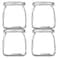 Thymart 53oz 7 OZ Mini Glass Jar with Lid for Pudding Yogurt Caviar Herb Jelly Jams Honey Spices Dishwaresafe Packof4Pcs 7 Round 4 MGJS57