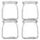 Thymart 53oz 7 OZ Mini Glass Jar with Lid for Pudding Yogurt Caviar Herb Jelly Jams Honey Spices Dishwaresafe Packof4Pcs 7 Round 4 MGJS57