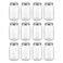 novelinks 32 oz Mason Jars with Plastic Lids 12 Pack Large Plastic Salad Jars with Lids 32oz Reusable Spice Containers Kitchen Jars for Pantry Organization 12 PackSilver