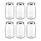 novelinks 32 oz Clear Plastic Jars with Lids 6 Pack Large Plastic Mason Jars with Lids 32oz Reusable Quart Containers for Kitchen Organization 6 PackSilver