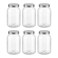 novelinks 32 oz Clear Plastic Jars with Lids 6 Pack Large Plastic Mason Jars with Lids 32oz Reusable Quart Containers for Kitchen Organization 6 PackSilver