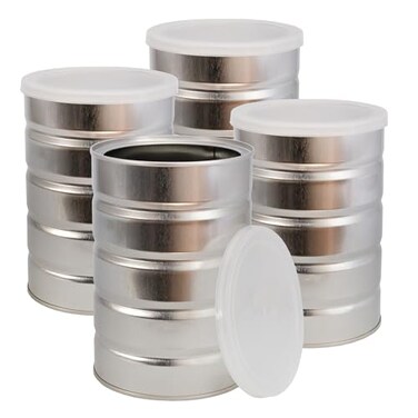 Cornucopia Brands Empty Coffee Cans 4Pack Metal Cans for Kitchen Storage Coffee Packaging and Arts Crafts