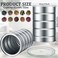 Jadive 8 Pcs Empty Coffee Cans with Lids Metal Tin Can for Kitchen Storage Loose Leaf Tea Containers Round Coffee Tin Metal Canister Tea Sugar Storage Packaging or Arts Crafts