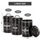 Dxlac 3 Piece Food Jars Canisters Sets Airtight Coffee Container Tea Organizer And Sugar Canister Rustic Farmhouse Decor for Kitchen Countertop Black