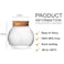 Aurfedes Set of 2 round glass jars with cork lid 17oz wedding candy jar kitchen Storage jar perfect for tea biscuits cereals flour beans spices coffee beans etc 2PCS