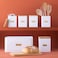 Typhoon Otto Square Canister White with Wooden Lid Utensil Jar