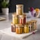 Yalucky Spice Jars with Label 7oz Glass Storage Containers with Lids and Spoon Small Glass Jars for Overnight Oats Cereal Containers Storage Meal Prep Jars for Sugar Yogurt Chia Pudding Salt Candy 8pc