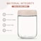 NETANY 6pack 16oz Glass jars with Airtight Lids Overnight Oats Containers with Lids Wide mouth Mason Salad jars Glass Food Storage Containers for Snacks Yogurt Spice SugarBeige