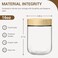 NETANY 4pack 16oz Glass jars with Airtight Lids Overnight Oats Containers with Bamboo Lids Wide mouth Mason Salad jars Glass Food Storage Containers for Snacks Yogurt Spice Sugar