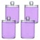 Zhirexin Lavender Solid Color 2PC Airtight Transparent Plastic Storage Jar Food Storage Container Glass Can Store Candy Salt Coffee Beans With lid Easy To Use