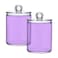 Zhirexin Lavender Solid Color 2PC Airtight Transparent Plastic Storage Jar Food Storage Container Glass Can Store Candy Salt Coffee Beans With lid Easy To Use