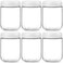 NETANY 6pack 16oz Glass jars with Airtight Lids Overnight Oats Containers with Lids Wide mouth Mason Salad jars Glass Food Storage Containers for Snacks Yogurt Spice SugarWhite