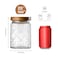 Adodeen 3Pack 24oz Glass Jar With Airtight LidKitchen Canisters For CountertopCoffee Sugar Container SetPantry Glass Storage Containers For FlourCandyLoose TeaSnack mason jars