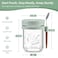 LANDNEOO 4 Pack Overnight Oats Containers with Lids and Spoons 16 oz Glass Mason Jars with Airtight Lids Overnight Oats Jars for Milk Cereal Fruit