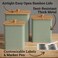 HB Design Co. Kitchen Canisters for Countertop Set of 3 with Customizable Chalkboard Labels Marker Pen Big Iron Kitchen Canisters with Airtight Lids Sage Green Canister Set Flour and Sugar Containers