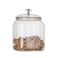 KEKEHOME 101oz Plastic Food Storage Jar with Airtight Seal Lid Square Kitchen Counter Container for Cookies Candy Pasta Dry Goods for Pantry Organization3L