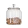 KEKEHOME 101oz Plastic Food Storage Jar with Airtight Seal Lid Square Kitchen Counter Container for Cookies Candy Pasta Dry Goods for Pantry Organization3L