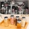 DIDITIME 6Pcs Spice Jars with Label 4oz Empty Square Seasoning Containers Spice Jars with Shaker Lids Small Spice Bottles for Salt Herbs Sugar Pepper Seasoning Jars for Spice Rack Cabinet or Drawer