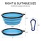 ME.FAN MEFAN Collapsible Dog Bowl for Travel 12oz 6 Pack Portable Pet Bowl with Carabiners Foldable Expandable
