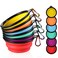 ME.FAN MEFAN Collapsible Dog Bowl for Travel 12oz 6 Pack Portable Pet Bowl with Carabiners Foldable Expandable