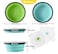 Joyinjojo 2 Pack Collapsible Silicone Travel Dog Bowls with Lids Portable Pet Feeders 17 oz 500ml