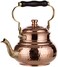 DEMMEX 1mm Thick Hammered Copper Tea Pot Kettle Stovetop Teapot 16Quart