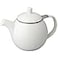 FORLIFE Curve Teapot with Infuser 24Ounce White