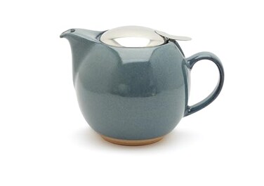 ZERO JAPAN(&sbquo;&frac14;&fnof;&shy;&sbquo;&cedil;&fnof;&pound;&fnof;&lsquo;&fnof;&sup3;Zero Japan Bee House Round Teapot Ceramic Teapot with Removable Lid Stainless Steel Infuser for Loose Tea Tea Pot for Two Stone Gray 24 oz