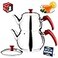 Hakan Teapot Set with Self Strainer Double Lids Stainless Steel Mini Double Bondy Tea Pot Set Turkish Samovar Style Tea Kettle for Loose Leaf Tea with Bakelite Handle 084 126 Qt