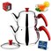 Hakan Teapot Set with Self Strainer Double Lids Stainless Steel Mini Double Bondy Tea Pot Set Turkish Samovar Style Tea Kettle for Loose Leaf Tea with Bakelite Handle 084 126 Qt