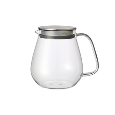 Kinto Stainless Unitea One Touch Teapot 720 Milliliter 2435 Fl Oz Heatresistant Glass Teapot with Stainless Steel Strainer in Lid Japan Import