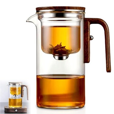 POCONT Tea Pot New Magic Tea Pot with Strainer Water Separation Glass Teapot with Infuser 600ml 203oz