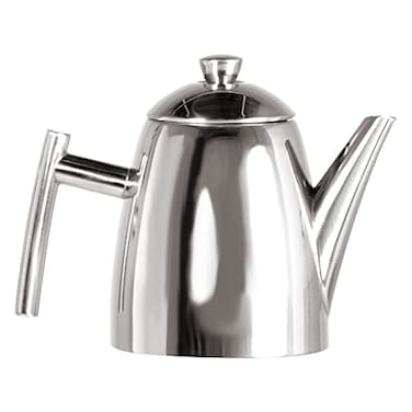 Frieling USA 188 Stainless Steel Teapot with Infuser Tea Warmer with Teapot Infuser for Loose Tea 14 Ounces