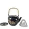 JapanBargain Japanese Plastic Teapot Melamine Tea Pot for Home or Restaurant Made in Japan Black Color 54 oz